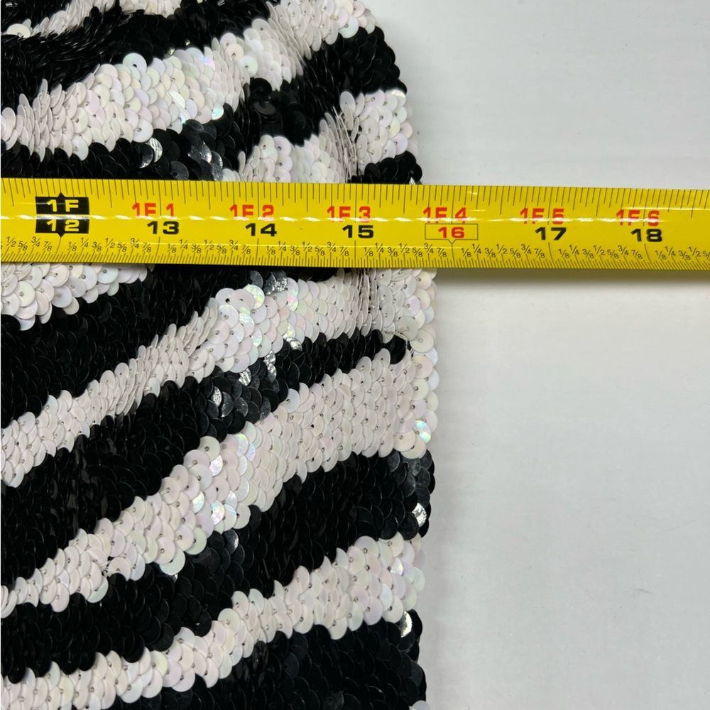 Sean Sequin Long Strapless Formal Zebra Print Iri… - image 8